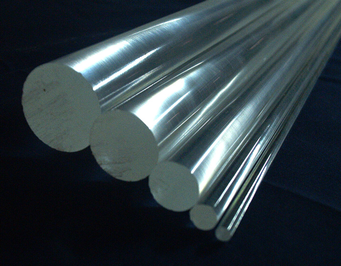 At Skyline Plastic Works you can find transparent clear acrylic circular rods in five different diametres