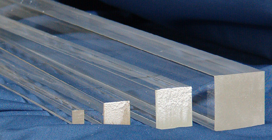 At Skyline Plastic Works you can find transparent clear acrylic square rods in four different sizes